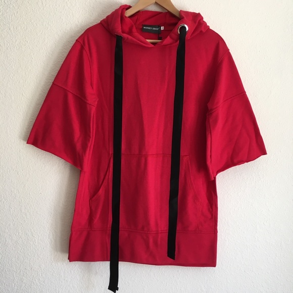 Hooded sweatshirt oversized with ribbon tapes M - Picture 1 of 10